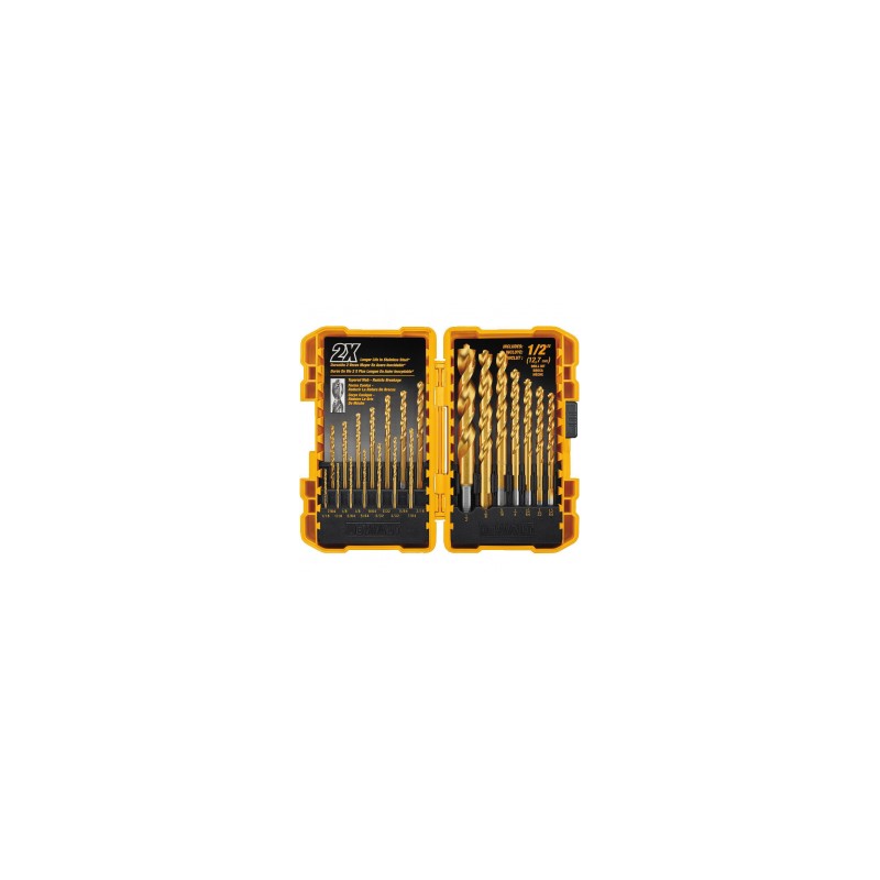 Juego de brocas de titanio con 21 pzs