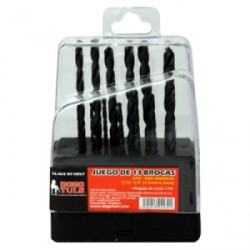 Juego de 13 brocas para uso general 1/16" - 1/4"