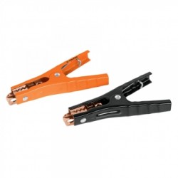 Caballete con 2 caimanes para cables pasa corriente