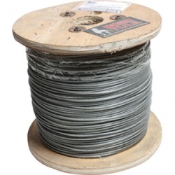 Cable de acero 3/32-1/8" 457m forro PVC