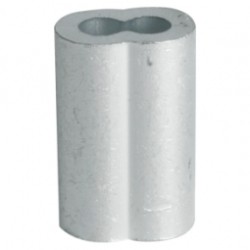 Casquillo doble de aluminio medida 1/4"