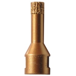 Broca de diamante con parafina soldada al vacio de 9/16"