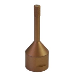 Broca de diamante con parafina soldada al vacio de 1/4"