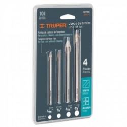 Juego de brocas para vidrio y azulejo, 4 Piezas